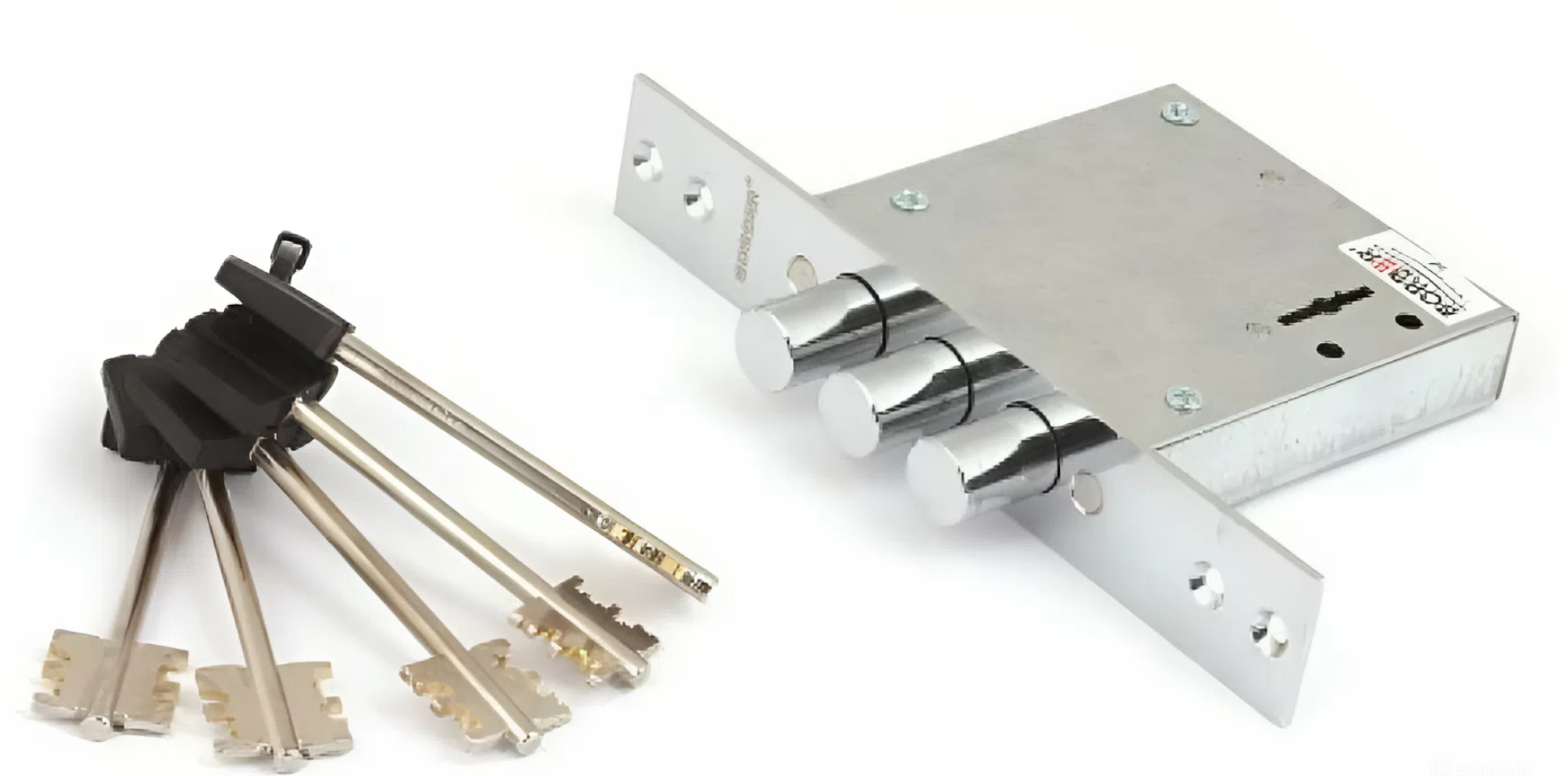 Замок врезной BORDER сувальдный ЗВ8-8 Г/15 5 ключей 87310 1 шт