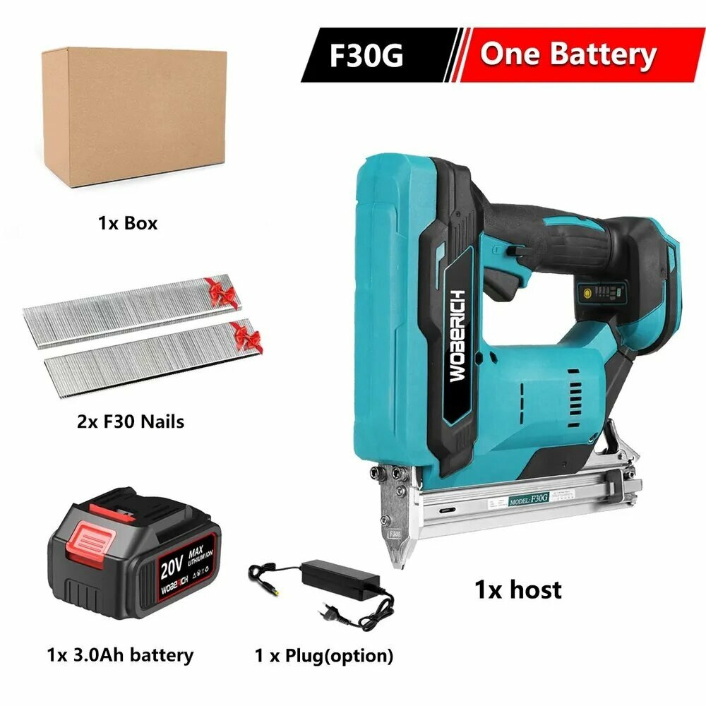 Гвоздезабивной пистолет аккумуляторный (1 аккум  1 зарядка Два набора гвоздей)