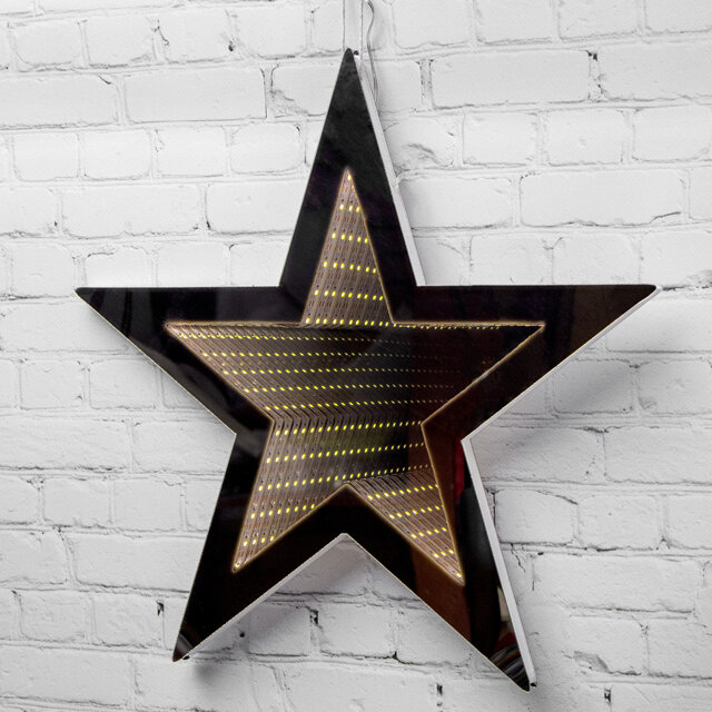 Декоративный подвесной светильник Звезда Галактика 35 см 55 теплых белых LED ламп на батарейках IP20 Kaemingk 483091