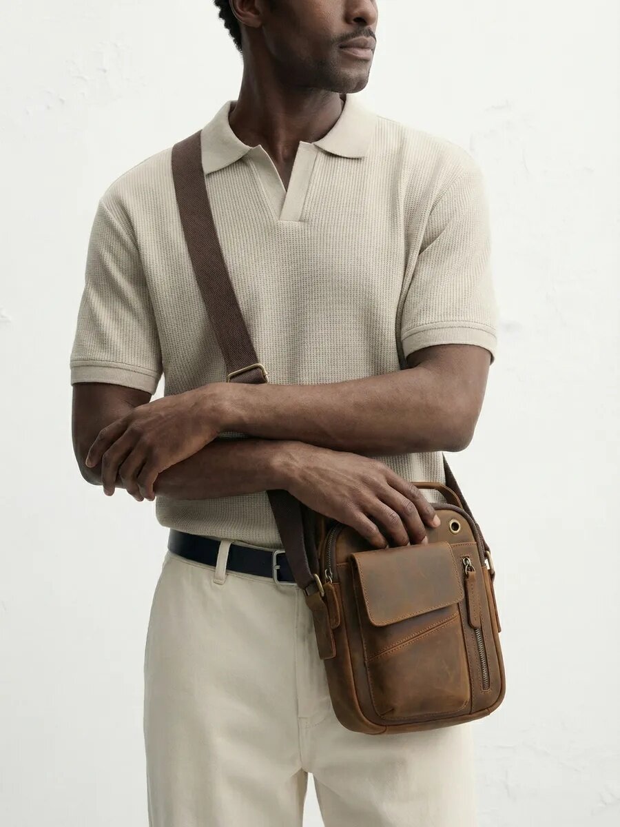 Сумка Daniele Riccardi, фактура матовая, коричневый — фото 1