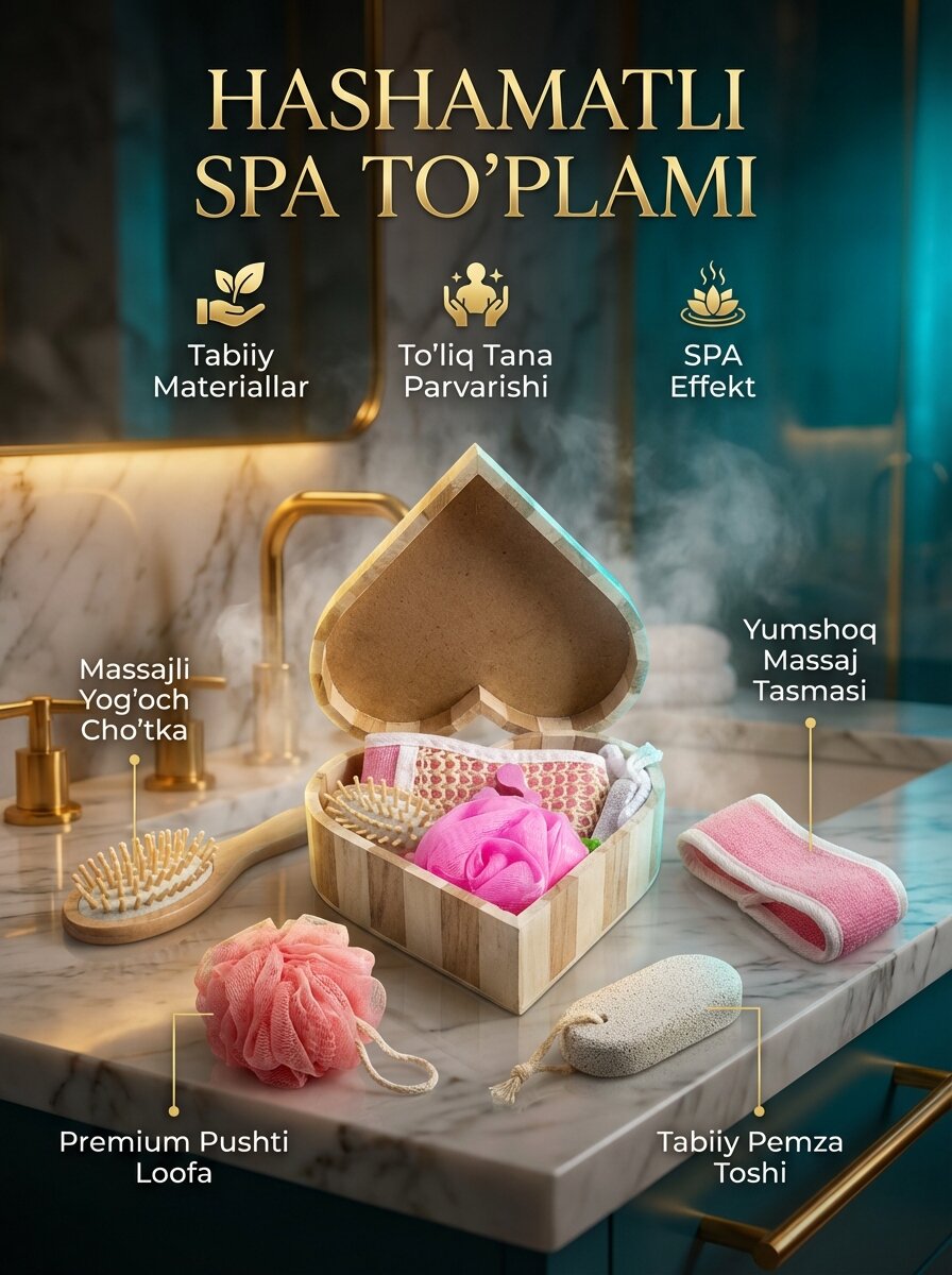 Подарочный СПА-набор для ванны и сауны, 4 в 1 (в деревянном ушате)