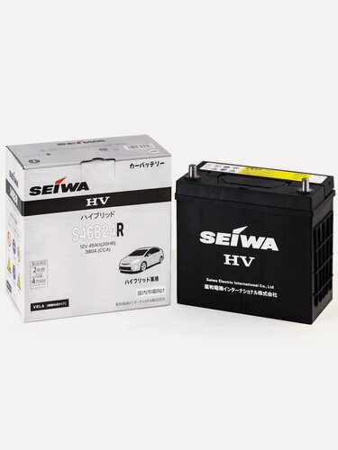 Изображение товара Аккумулятор SEIWA HV S46B24R 12V 45Ач прям. пол.