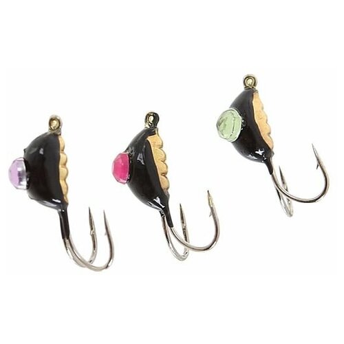 Мормышка, коза с коронкой со стразой, d-3 мм (20 шт)