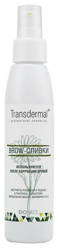 Domix Brow-сливки после коррекции бровей с экстрактом ромашки / Transdermal, 136 мл