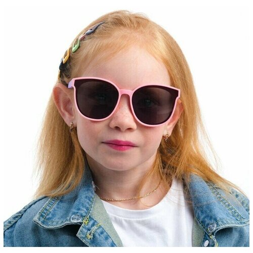 фото Солнцезащитные очки , оправа: пластик, для девочек, розовый one sun