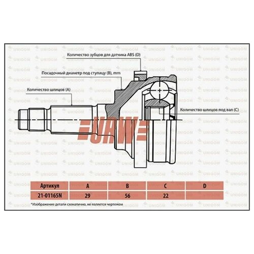 URW 2101165N ШРУС привода URW