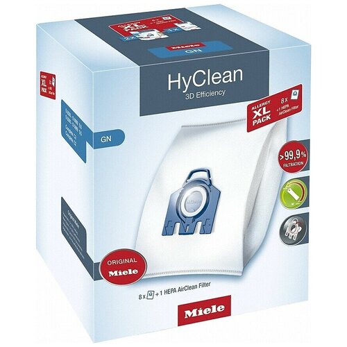 Мешки для пылесоса Miele Allergy XL Pack 2 HyClean GN + фильтр HA50