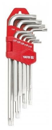 Шестигранники Yato, ТОRХ Т10-Т50, CrV6150, 9 шт, HRC52-55