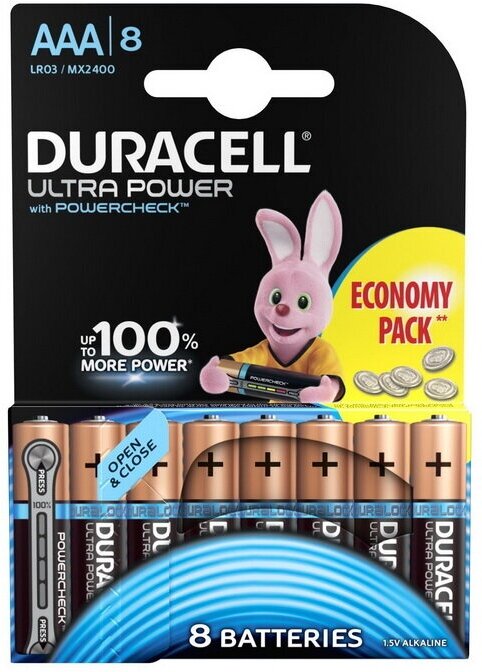 Батарейки Duracell UltraPower AAА 8 шт.