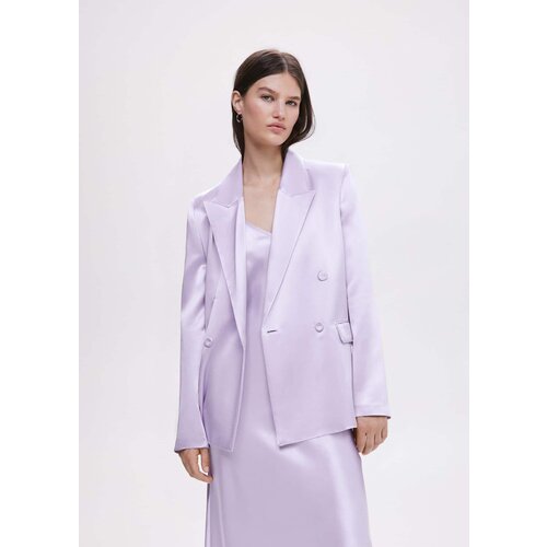 Пиджак MANGO, размер 32, фиолетовый