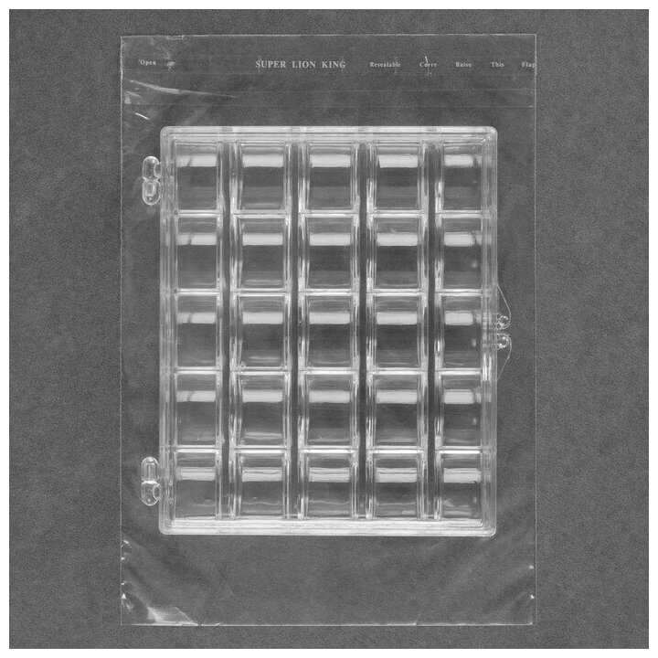 Контейнер для шпулек 25 отделений 12,3*10*2,5см прозрачный АУ 3633391