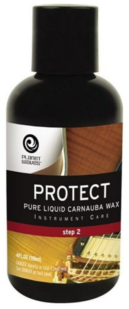 PLANET WAVES PW-PL-02 PROTECT - LIQUID CARNAUBA WAX средство для защиты и восстановления лакового покрытия (шаг 2 из 3)