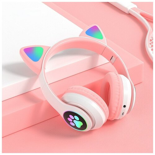Новый дивайс WIRELESS MUSIC HEADSET Светящиеся большие наушники Bluetooth наушники с кошачьими светящимися ушками для детей и взрослых 180000₽