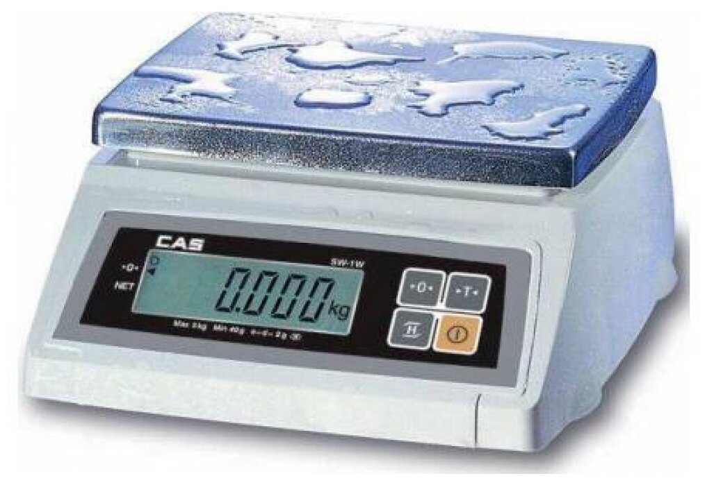 Настольные пылевлагозащищенные весы CAS SW-10W один дисплей 77-00032232