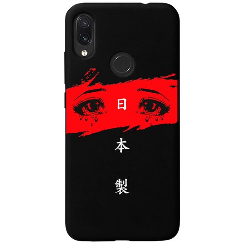 Силиконовый чехол Mcover на Xiaomi Redmi 7 / Xiaomi Redmi Y3 с рисунком Красно-белые глаза / аниме противоударный чехол с защитой камеры mcover на xiaomi redmi 9t с рисунком красно белые глаза аниме