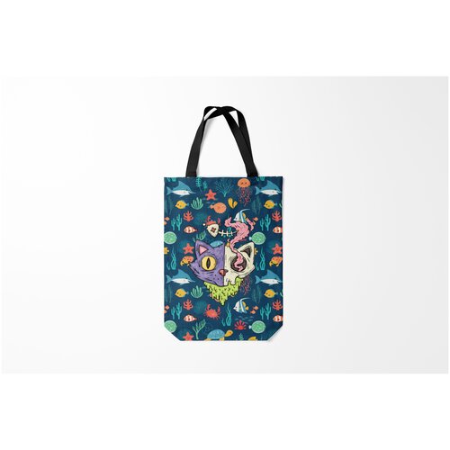 фото Сумка-шоппер / 31х42 см / звери / коты и кошки завтрак burnettie