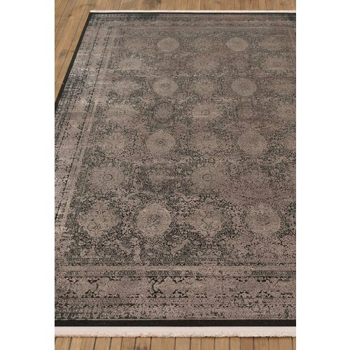 Ковер на пол 1,9 на 2,9 м в спальню, гостиную, кабинет, коричневый, темно-серый Anatolia ANT 02-Antrasit Vizon