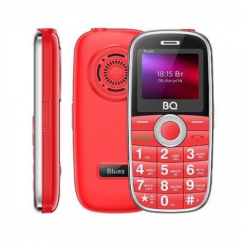 Телефон BQ 1867 Blues, 2 SIM, красный