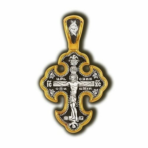 фото Крестик серебряный православный позолоченный amarin jewelry