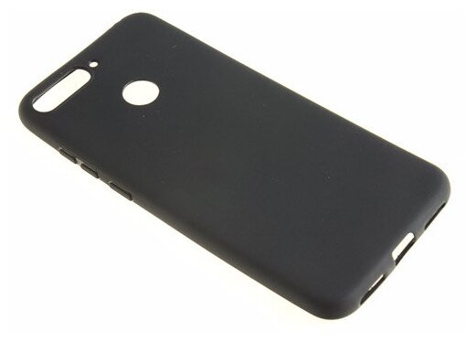 Силиконовый чехол TPU Case матовый для Huawei Honor 7A prime черный графитовый