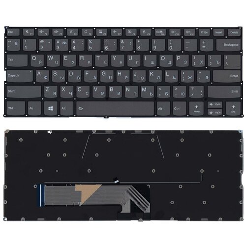 Клавиатура для ноутбука Lenovo Yoga 530-14IKB черная с подсветкой 1770₽