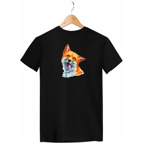 Футболка Zerosell Лис/Fox, размер S, черный мужская футболка criminal fox криминальный лис s черный