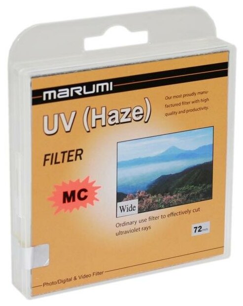 Светофильтр Marumi Wide MC-UV (Haze) 72 мм защитный ультрафиолетовый в узкой оправе (WMC72)