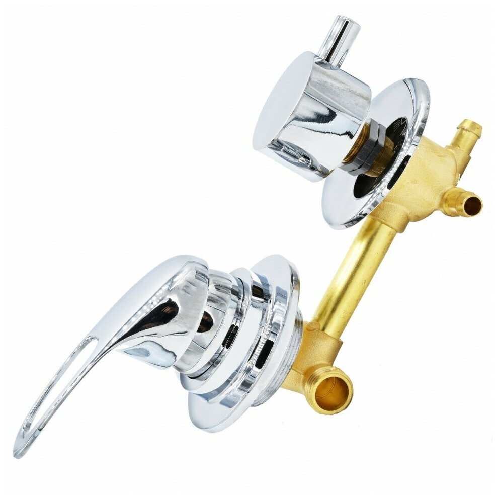 фото Смеситель для душевой кабины на 3 режима, 100 мм, под хомут, AF1124