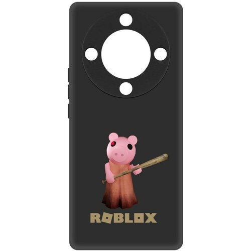 Чехол-накладка Krutoff Soft Case Roblox-Пигги для Honor X9a черный чехол накладка krutoff soft case roblox пигги для honor 30 черный