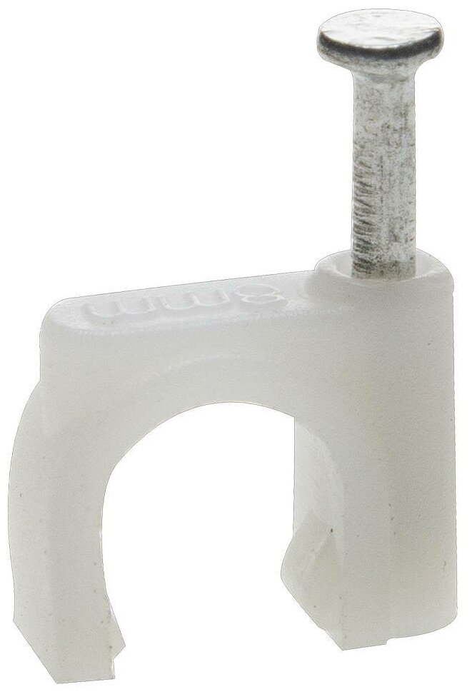 фото Скоба-держатель круглая 3 мм, 50 шт, с оцинкованным гвоздем, СД-К, ЗУБР Профессионал, 45111-03