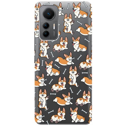 Силиконовый чехол с принтом Corgi Pattern для Xiaomi 12 Lite / Сяоми 12 Лайт силиконовый чехол с принтом corgi pattern для xiaomi 12 lite сяоми 12 лайт