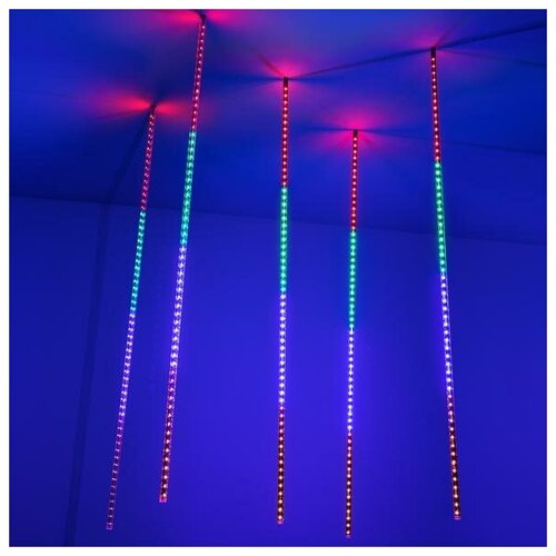 Светодиодная гирлянда ARD-ICEFALL-CLASSIC-D12-1000-5PCS-CLEAR-120LED-LIVE RGB (230V, 11W) (Ardecoled, IP65)