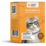 Smart Cat набор паучей 5+1 для взрослых кошек и котят: кусочки курочки со шпинатом в нежном соусе - изображение