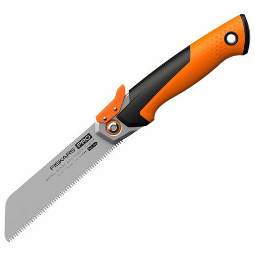 Пила тяговая Fiskars Pro PowerTooth, складная, 150 мм, 19 TPI