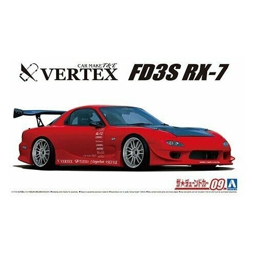 3racing пластина шасси графит 2 25мм узкая sakura zero sak 13b wo Сборная модель AOSHIMA 09k VERTEX FD3S RX-7 '99, 1/24