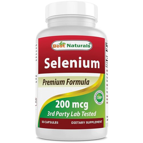 Селен Best Naturals Selenium 200 мкг, 30 капс.