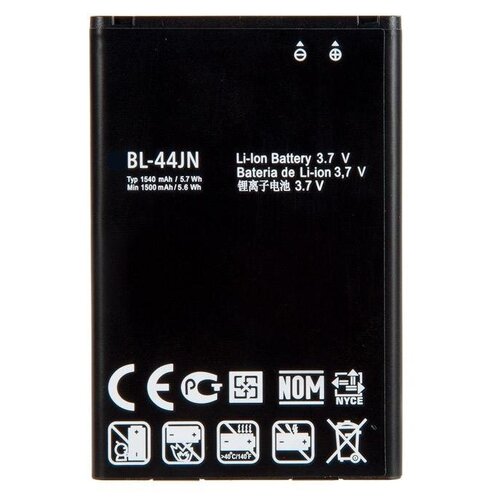 Аккумулятор BL-44JN для LG P690/P692/P698/P970/E400/E405/E510/E730/A290/A399/E612/E420 аккумулятор bl 44jn bl 45jn bl 44js для lg p970 optimus black vs700 p690 optimus net enlighte