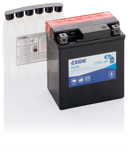   Exide Agm [12v 6ah 100a B0] EXIDE . ETX7LBS