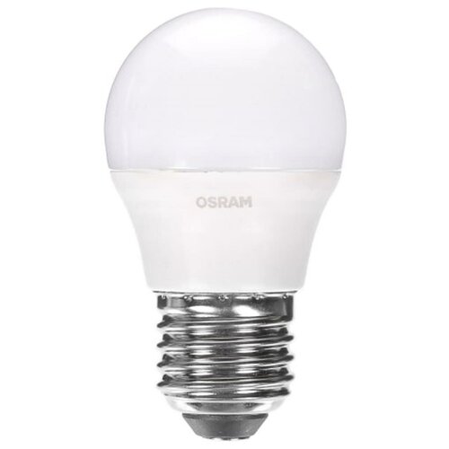 фото Лампа светодиодная osram шар , e27, 6.5 вт, 550 лм, свет тёплый белый