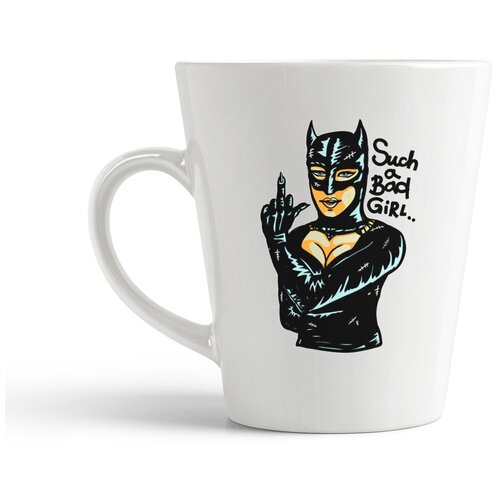 фото Кружка-латте coolpodarok прикол. женщина кошка