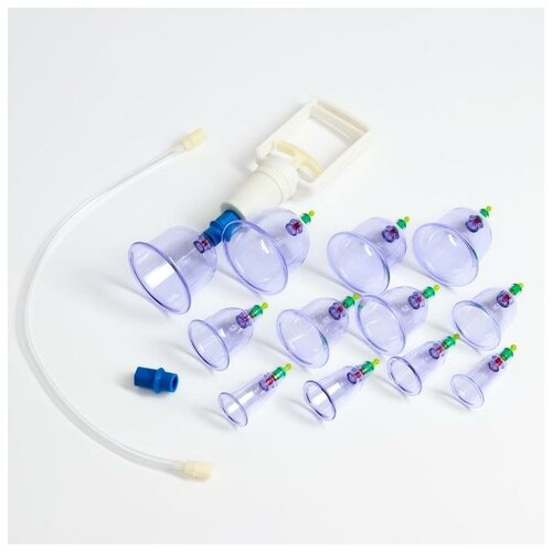 Банки акупункционного действия для вакуумного массажа набор 12 шт 848₽