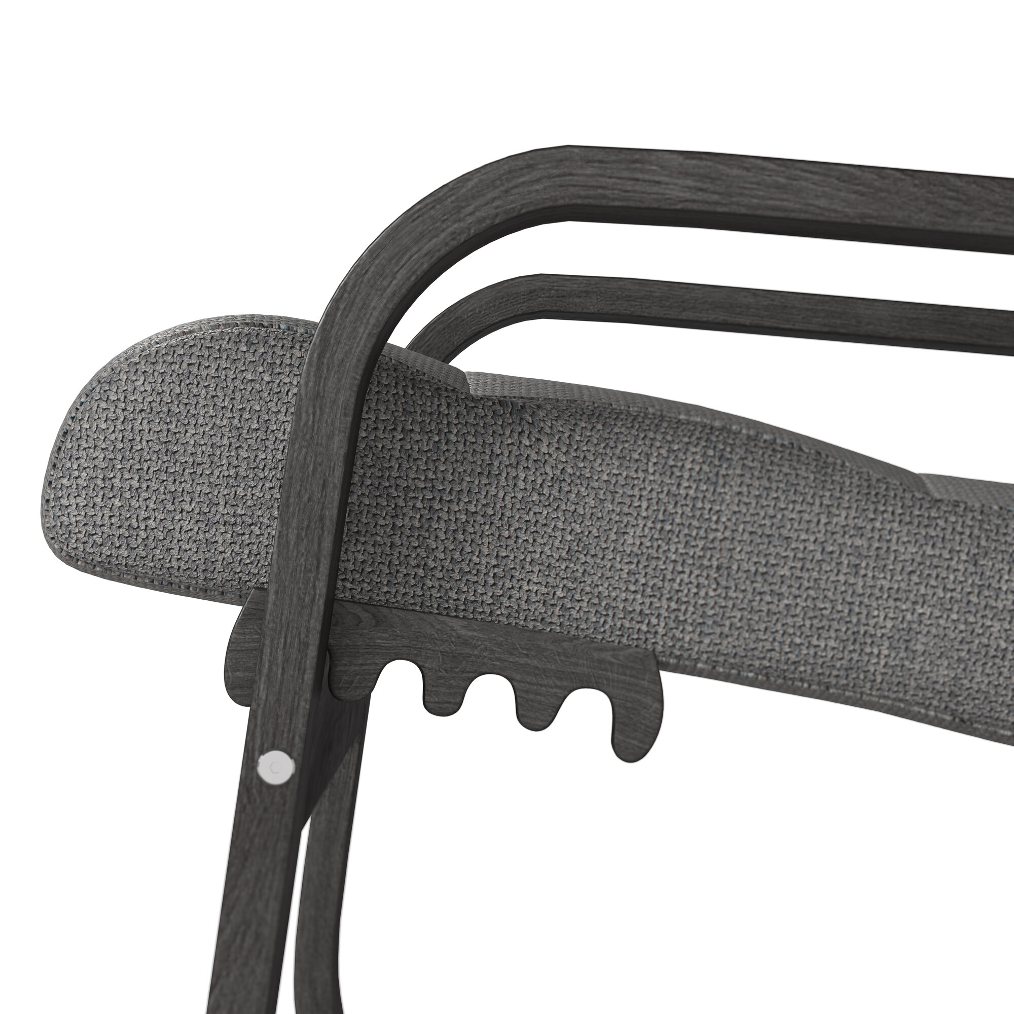 Кресло для отдыха Pragma Okhta с регулируемой спинкой, обивка: текстиль, чёрно-коричневый/серый