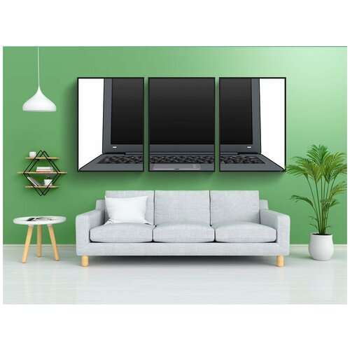 фото Набор модулных постеров для интерьера "компьютер, ноутбук, пк" 60x90 см. в тубусе, без рамки lotsprints