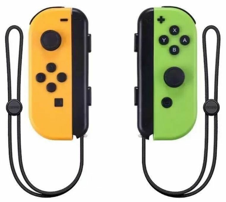 Геймпад совместимый с Nintendo Switch 2 контроллера Joy-Con L/R (оранжево - зеленый)