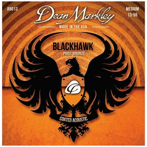 Струны для акустической гитары Dean Markley 8013 Blackhawk Pure Bronze,с покрытием - (13-17-26-35-45-56)