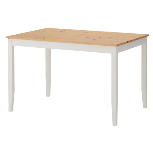 фото Lerhamn лерхамн стол, светлая морилка антик/белая морилка 118x74 см ikea