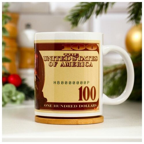 фото Кружка "долларовый тигр", коричневый, символ года 2022, с нанесением 7184001 сима-ленд