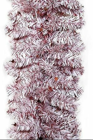 Гирлянда рождественская 11 белоснежная с мишурой Pastel, 270х23 см, MOROZCO ГР-11