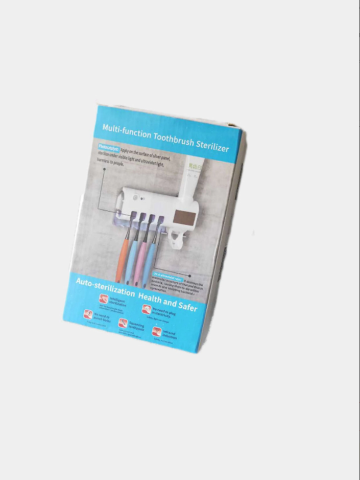 Держатель настенный для зубных щеток дозатор для зубной пасты органайзер для ванной комнаты
