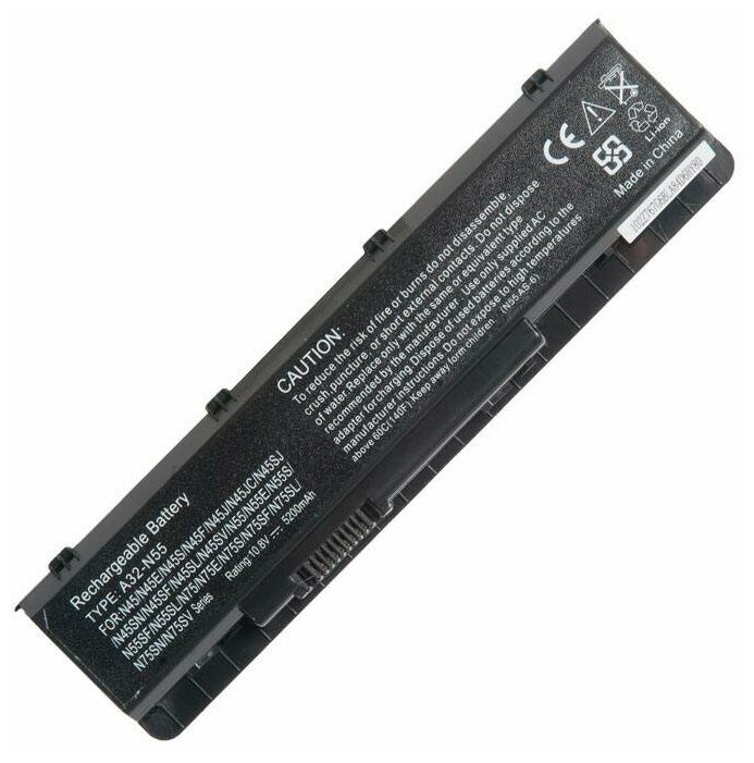 Аккумулятор для ноутбука Asus N45, N45SF, N45SL, N45VM, N46VM, N46VZ, N55, N55SF, N55SL, N75, 5200mAh, 10.8V